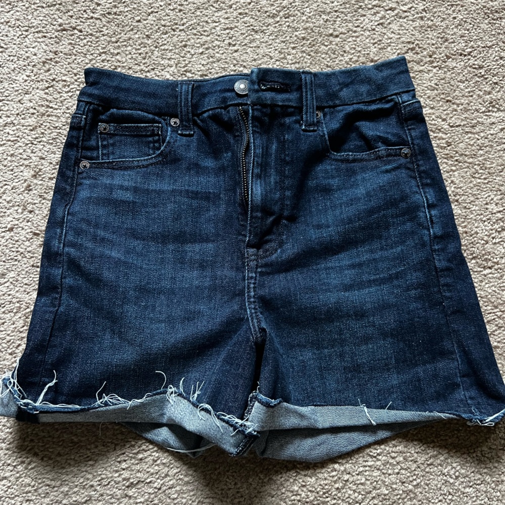 American Eagle Hi Rise Dark Wash Shorts 16
